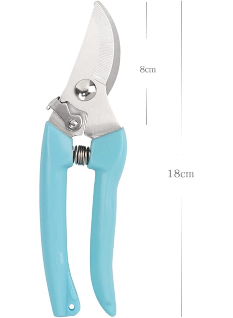 مقص البستنة المنحنى مع شفرة حديقة حديقة من الفولاذ المقاوم للصدأ الحادة لقطع الزهور تقطيع النباتات في الفناء بائع الزهور زهرة ورد عشب التحوط بونساي وتجميع الفواكه (مقبض وردي) - Image 2